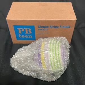 PB Teen Simple Stripe Finials